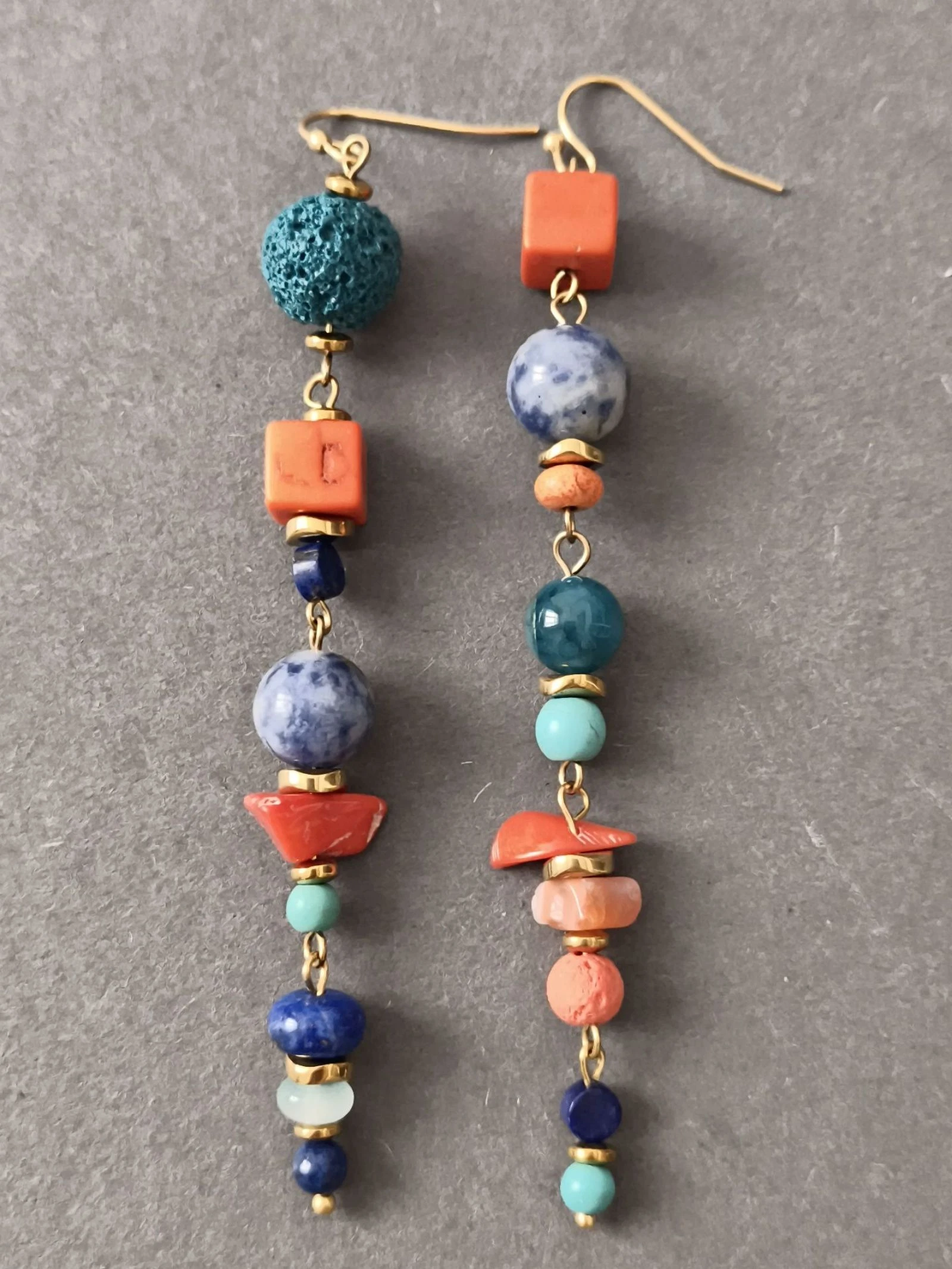 Multi-stone earrings – photo 3